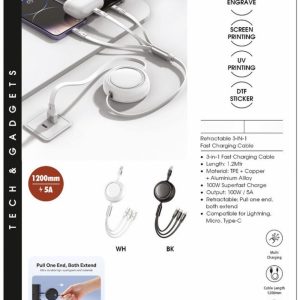 3-in-1 Fast Charging Cable - HUECC-001
