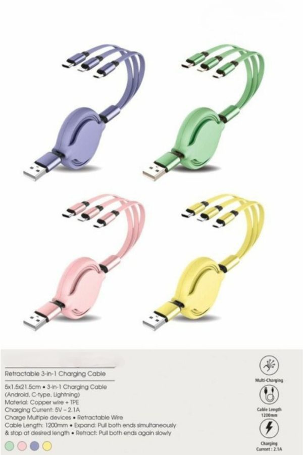 3-in-1 Charging Cable - HUECC-006 - Image 2