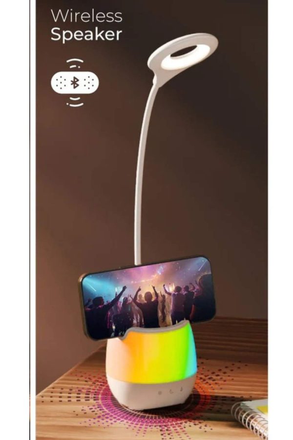 Table Lamp with Speaker and Smart Phone Stand  - HUELT-001