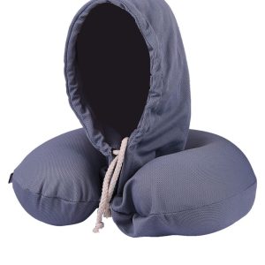 Memory foam neck pillow with hoodie - HUENP-002