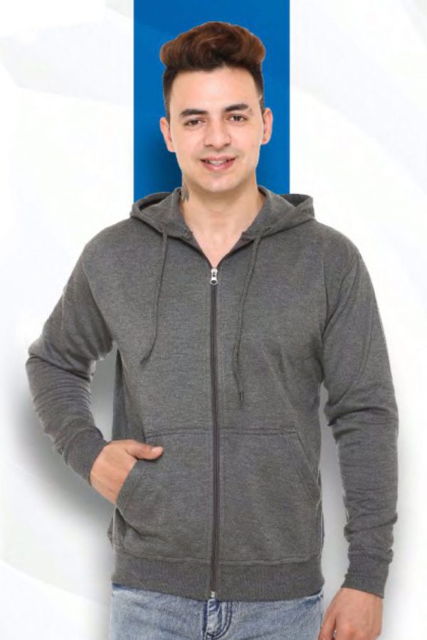 Polaris Zippered Sweatshirt With Hood - HUEHJS-04